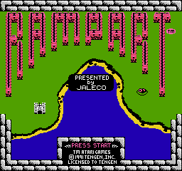 Rampart title screen for NES